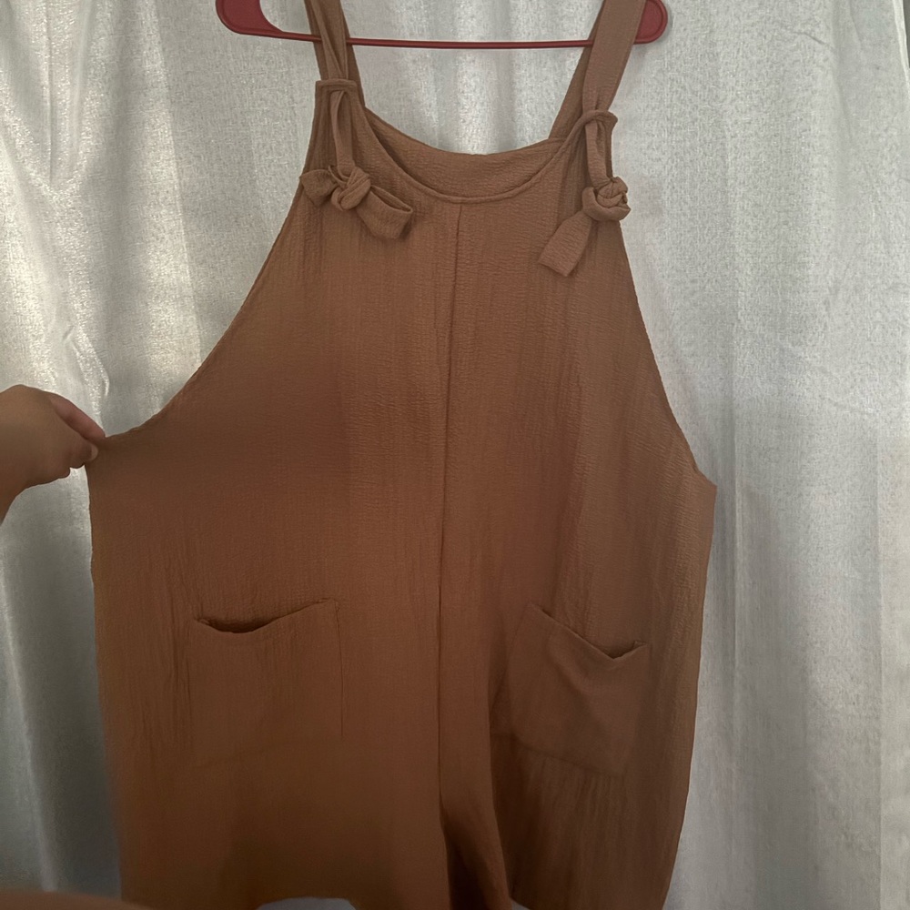 SHEIN Brown Sleeveless Jumpsuit